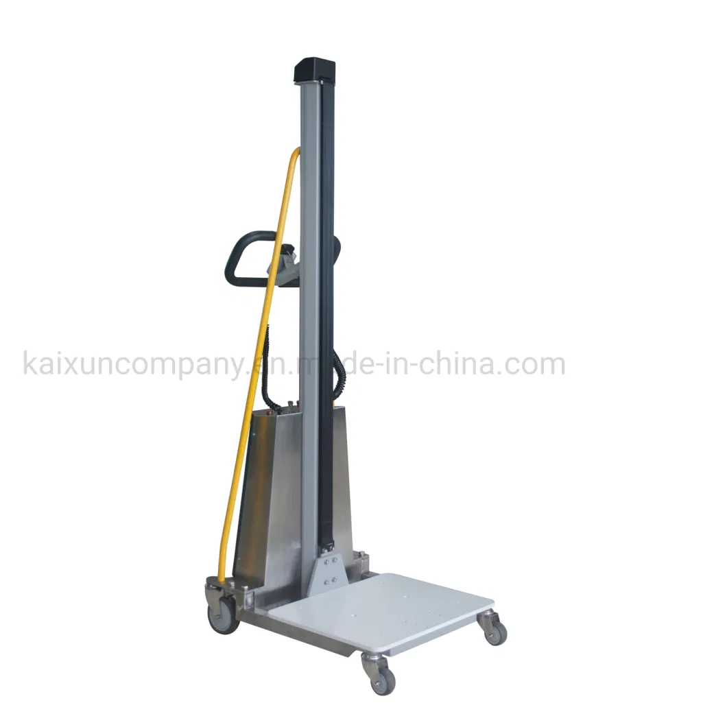 150kg1.5m Stainless Steel Electric Stacker Without Platform Remote Operation Factory Supermarket