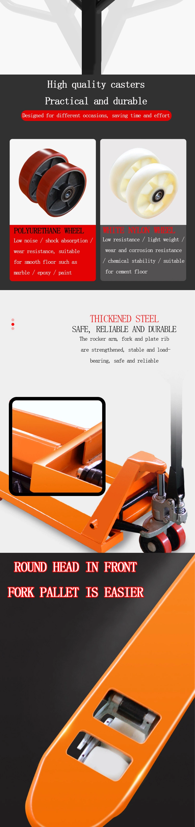 Metal Lifting Tool Hand Pallet Truck Hydraulic Manual Material Handling Equipment