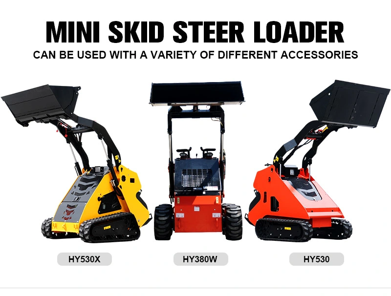 Factory Export Powerful Micro Side Skid Steer Loader Shovel Mini Wheel Loader