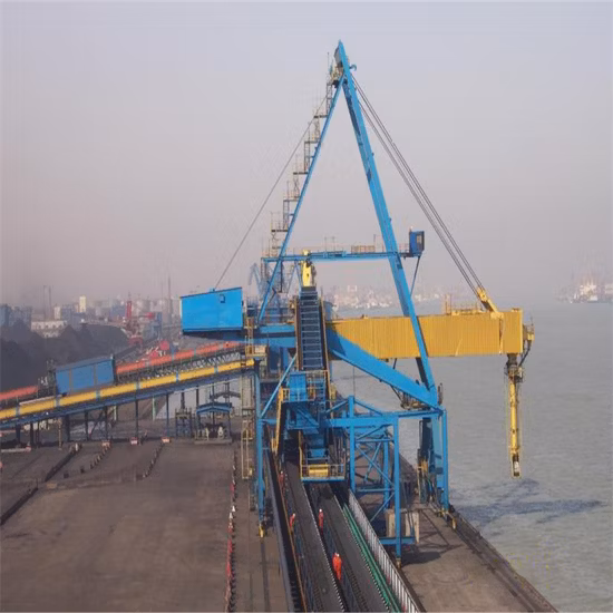 Capacity 600t/H Bulk Materials Continuity Shipment Belt Type Ship Loader