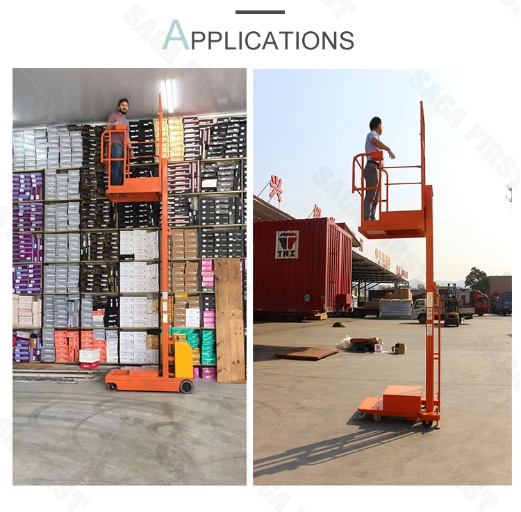 Warehouse Battery Ladder Platform Electric Order Picker