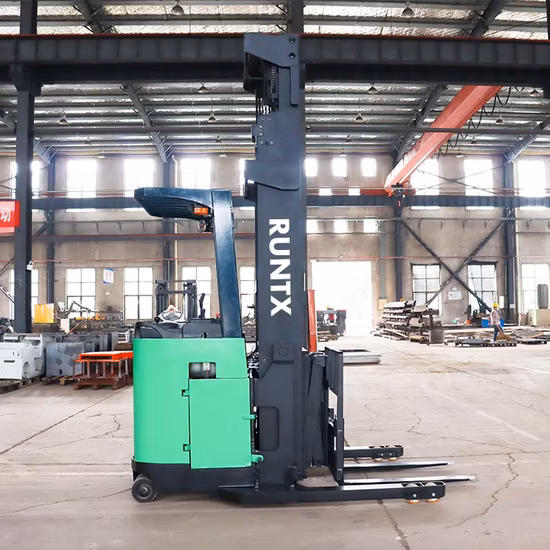 1t Stand up Hydraulic Forklift Electric Reach Stacker