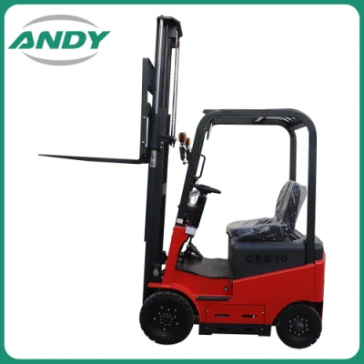 1.0ton 1000kg Lifting Height 4500mm Material Handling Equipment Four Wheel Battery Electric Forklift Equipment